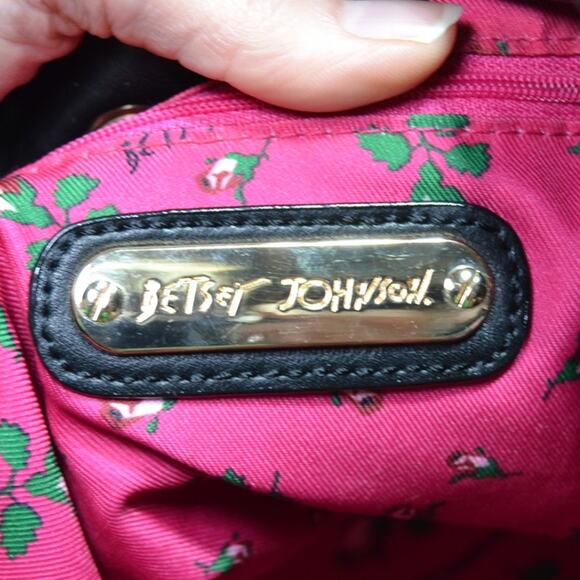 Betsey Johnson Night Lights Star-Studded Bucket Bag Black & Gold - Picture 11 of 14